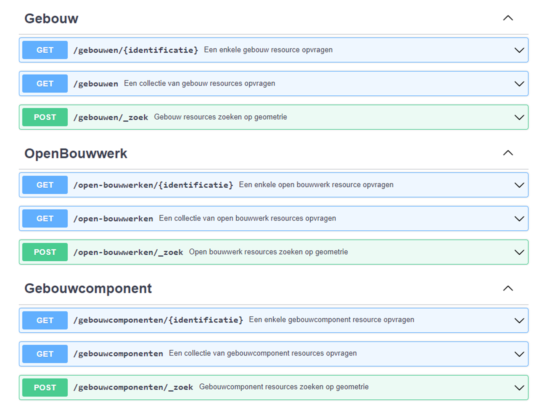 REST API endpoints