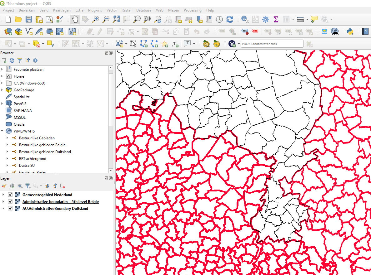 WMS in QGIS EU data
