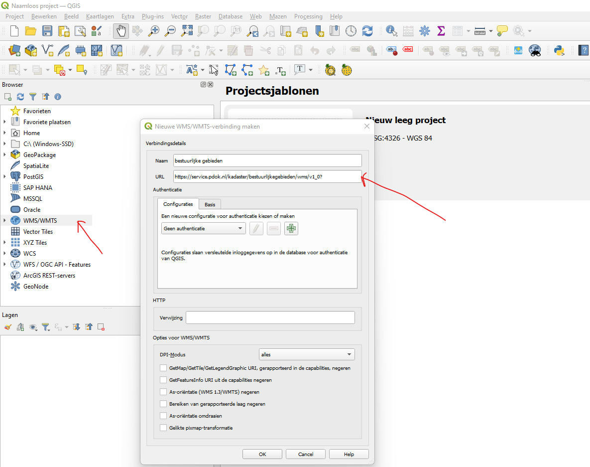 WMS in QGIS
