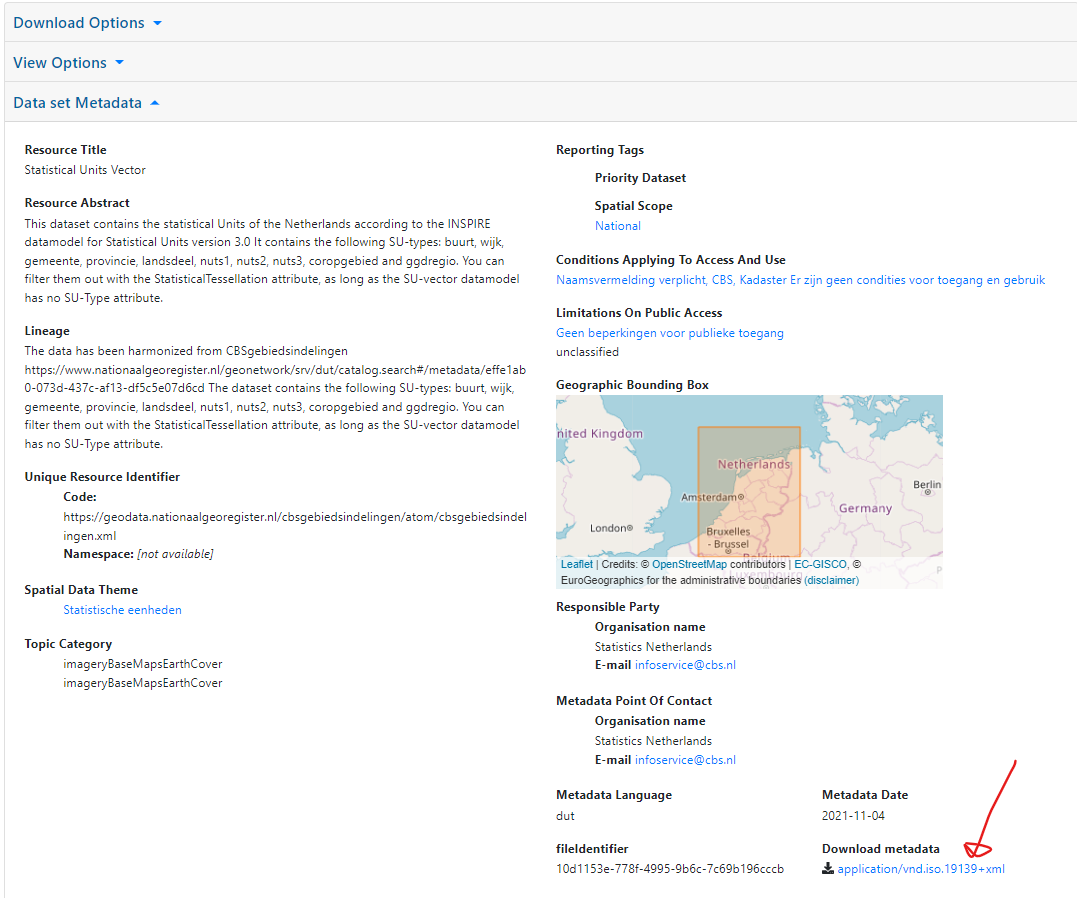 EU-geoportal metadata